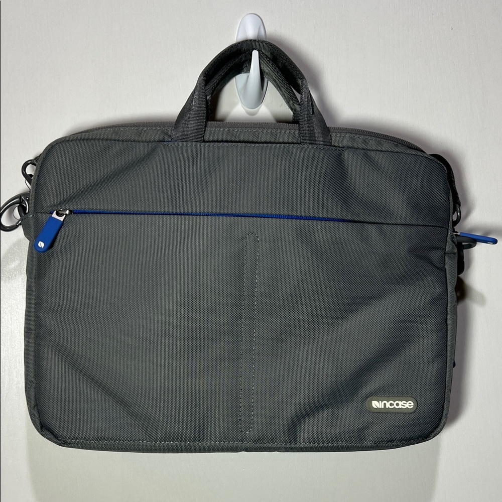 Incase Gray 13” Laptop Bag with Blue Accents